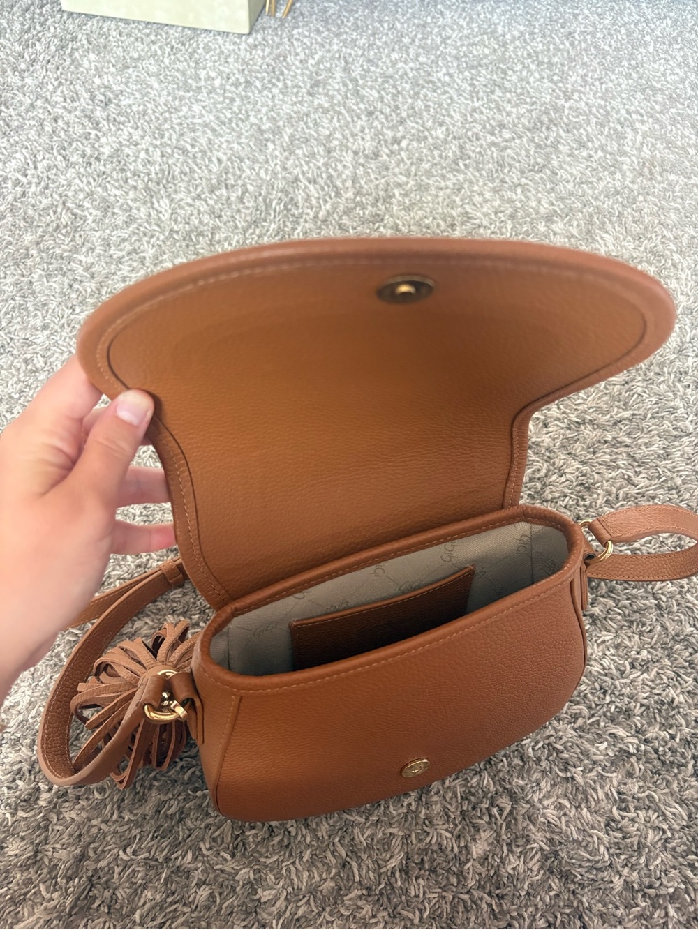 GiGi New York Jenni Saddle Crossbody Bag - Saddle Brown - Picture 8 of 8